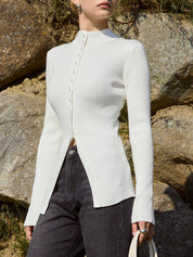 Single-Row Threaded Fastener Cardigan