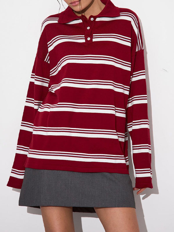 Lapel Knit Long Sleeve