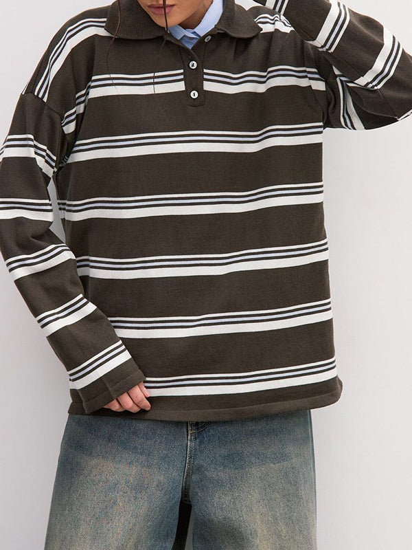 Lapel Knit Long Sleeve