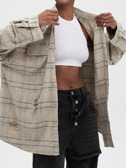 Vintage Distressed Brushed Finish Jacket