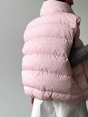 Sleeveless Floral Vest Clip Jacket