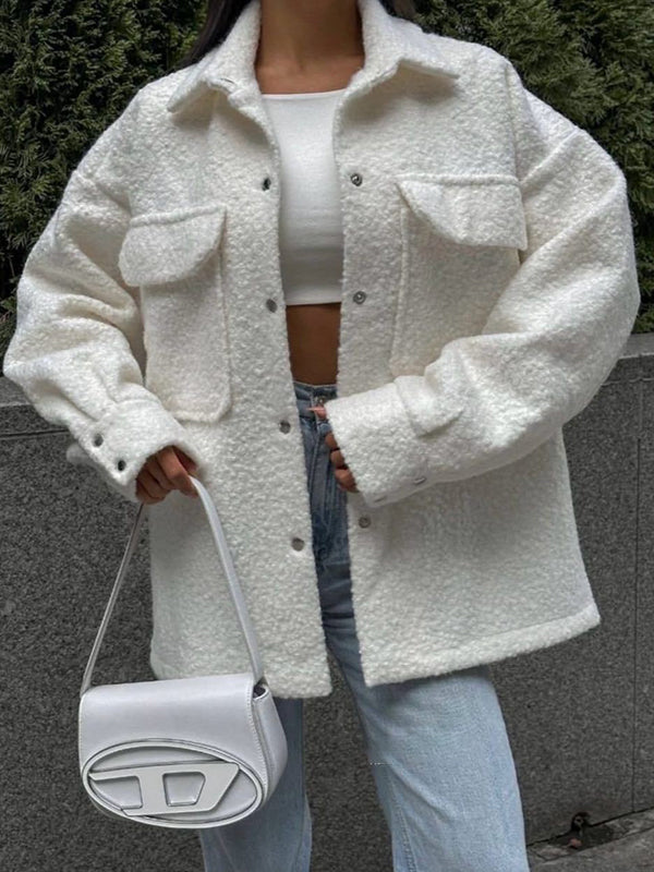 Solid-Coloured Casual Wear Jacket