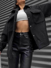 Solid-Coloured Casual Wear Jacket