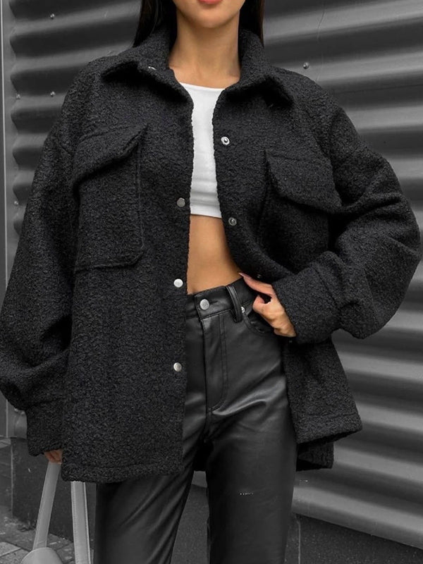 Solid-Coloured Casual Wear Jacket