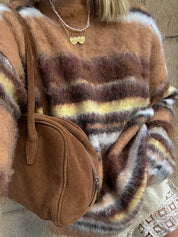 Warm-Toned Colour Clash Sweaters