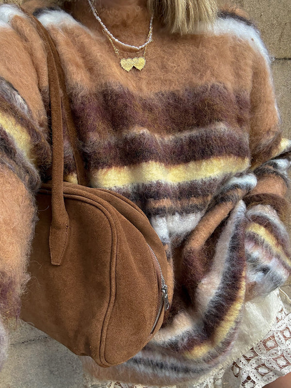 Warm-Toned Colour Clash Sweaters