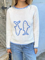 Round-Neck Vintage Embroidery Long Sleeve