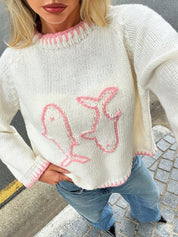 Round-Neck Vintage Embroidery Long Sleeve