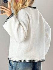 Round-Neck Vintage Embroidery Long Sleeve