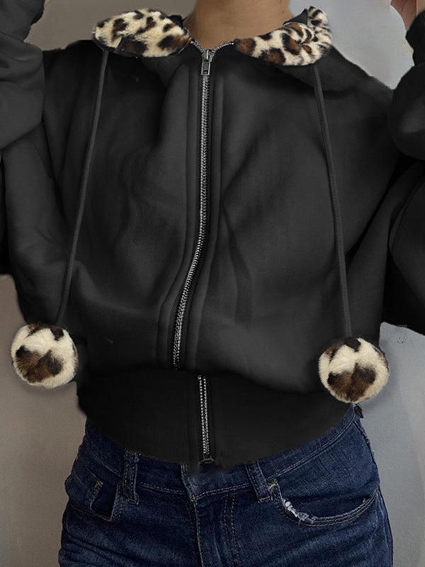 Leopard-Print Fringe Jacket