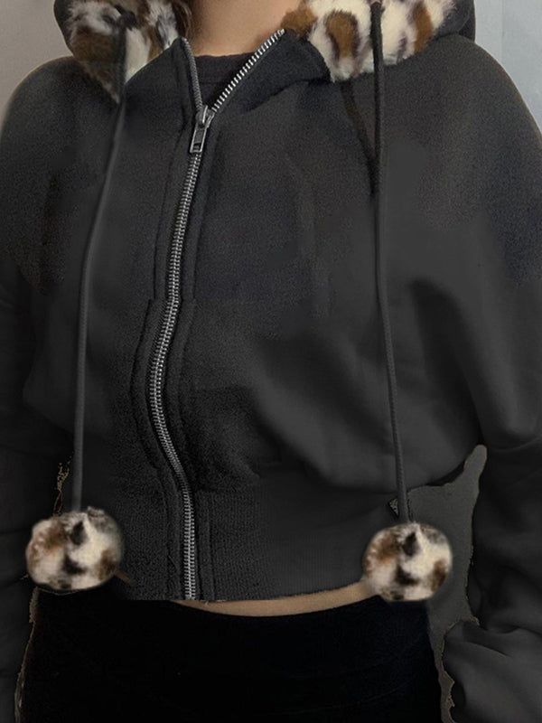 Leopard-Print Fringe Jacket