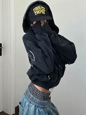 Gothic Lettering Print Jacket