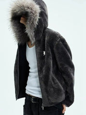 Portrait Embroidery Print Jacket