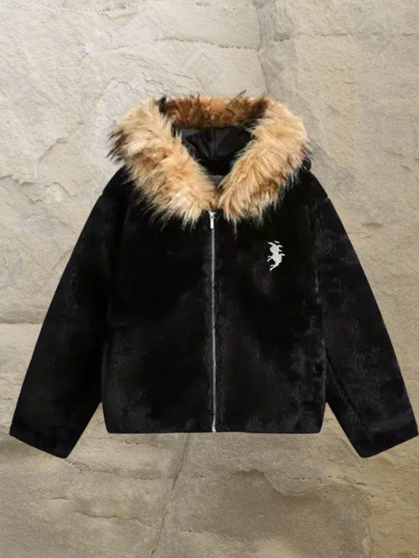 Portrait Embroidery Print Jacket