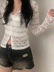 Lace Patchwork Design Jacket