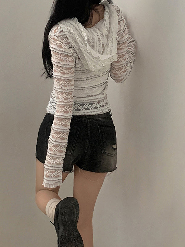 Lace Patchwork Design Jacket