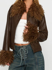 Retro Brown Furry Jacket
