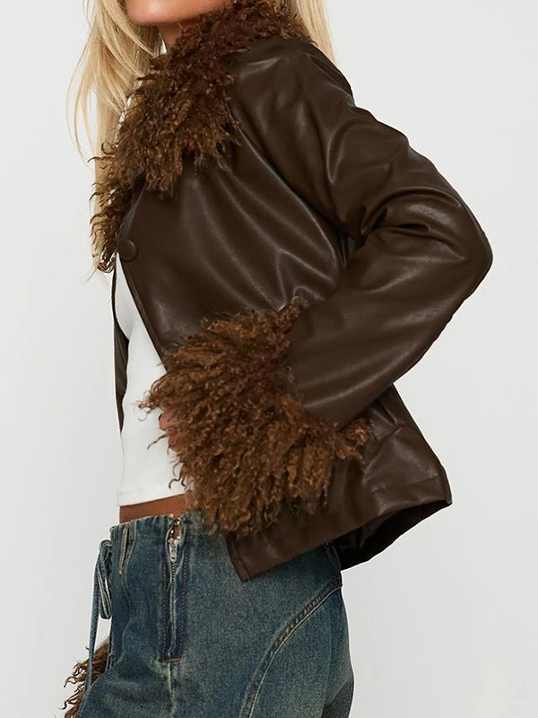 Retro Brown Furry Jacket