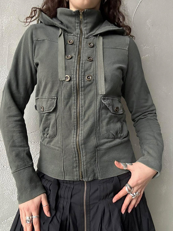 Button Decoration Jacket