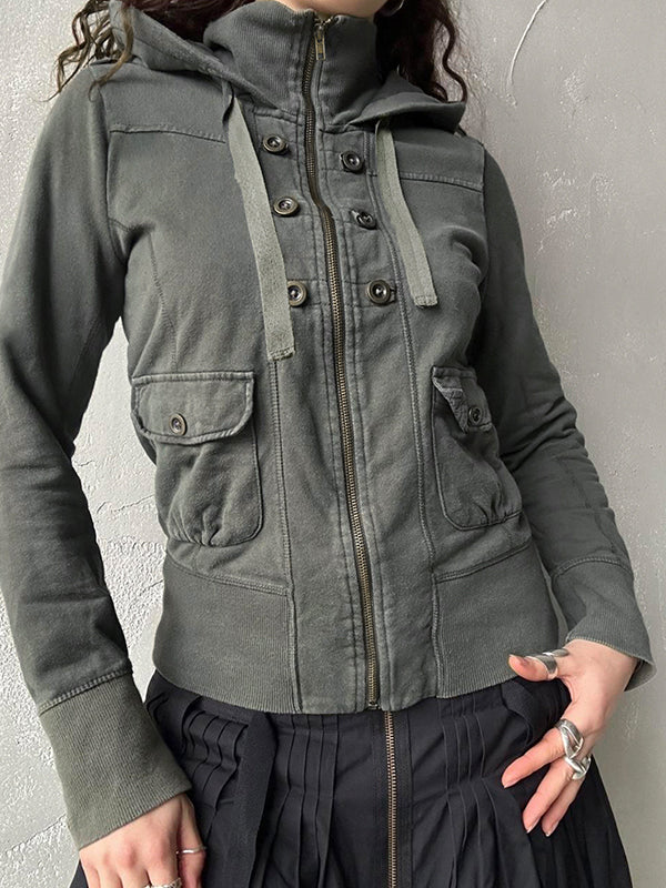 Button Decoration Jacket