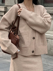 V-Neck Pocket Cardigan