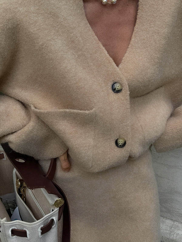 V-Neck Pocket Cardigan