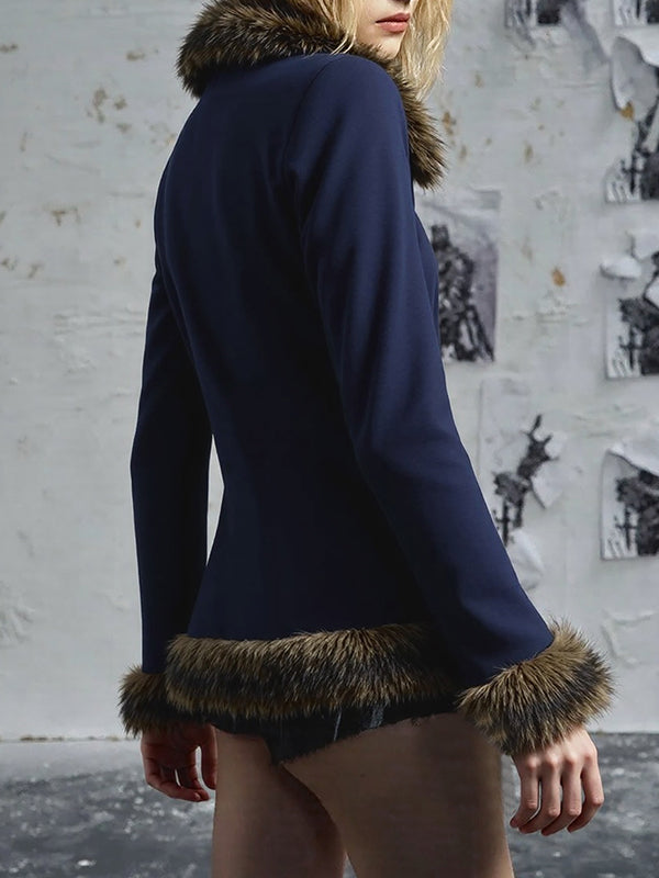 Fitted Waist Paneled Design Jacket