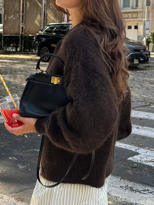 Casual Minimalist Button Cardigan