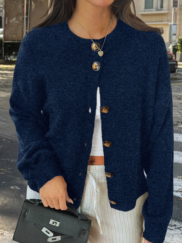 Casual Minimalist Button Cardigan
