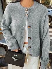 Casual Minimalist Button Cardigan
