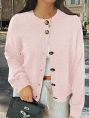 Casual Minimalist Button Cardigan