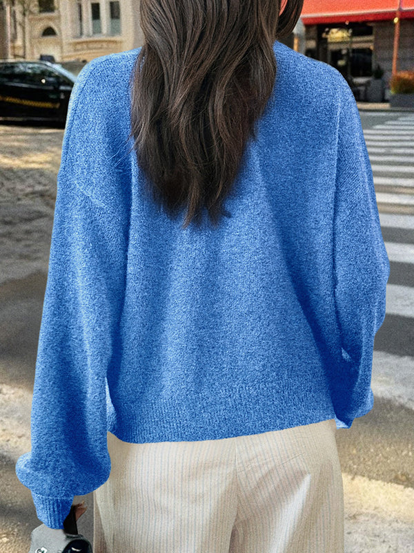 Casual Minimalist Button Cardigan