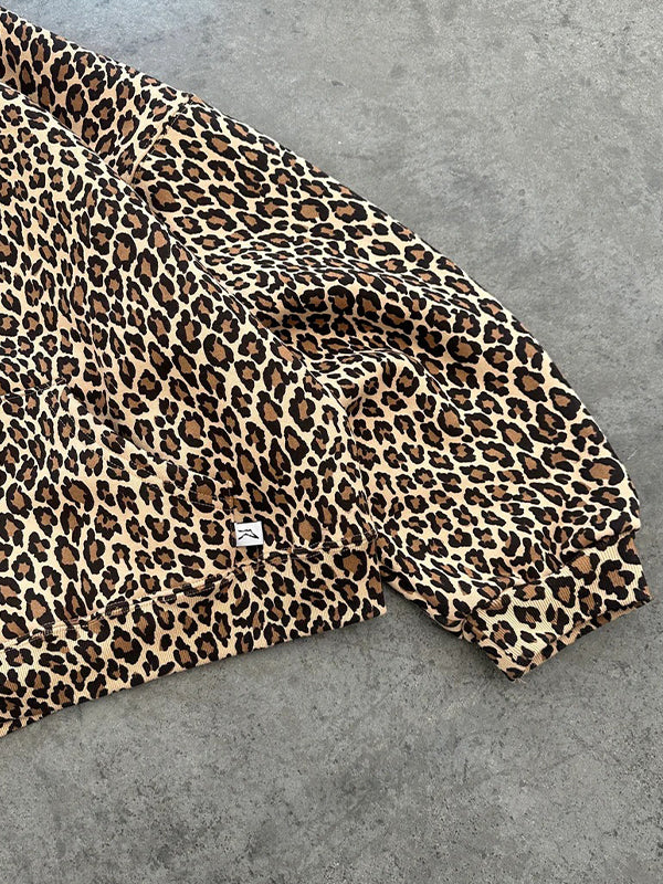Retro Leopard Print Hoodie
