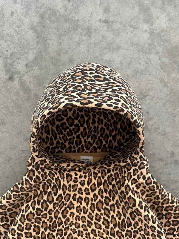 Retro Leopard Print Hoodie