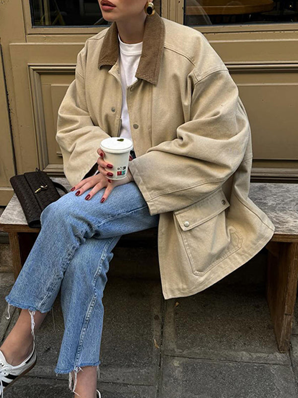 Notched Lapel Single-Breasted Jacket