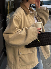 Notched Lapel Single-Breasted Jacket