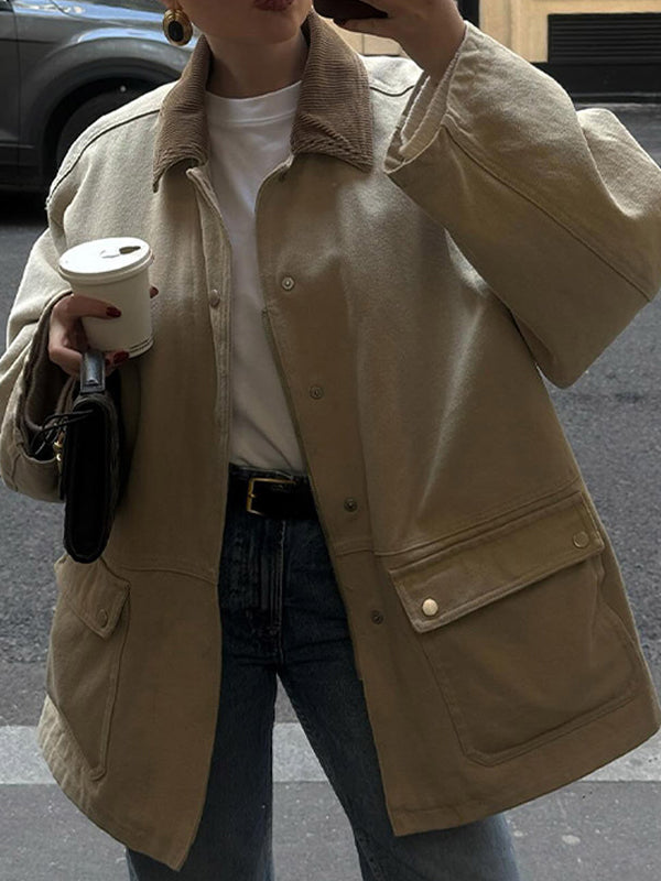 Notched Lapel Single-Breasted Jacket