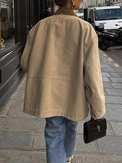 Notched Lapel Single-Breasted Jacket