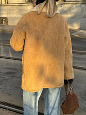 Lapel Suede Coat