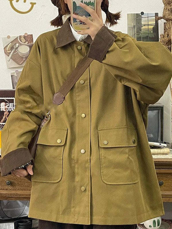 Retro-Inspired Fashion Patchwork Jacket