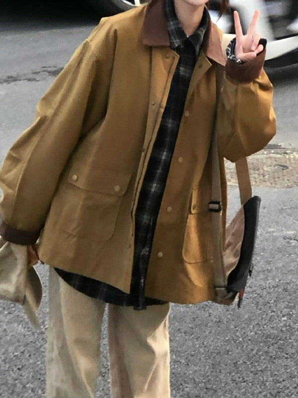 Retro-Inspired Fashion Patchwork Jacket