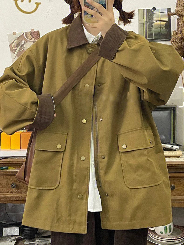 Retro-Inspired Fashion Patchwork Jacket