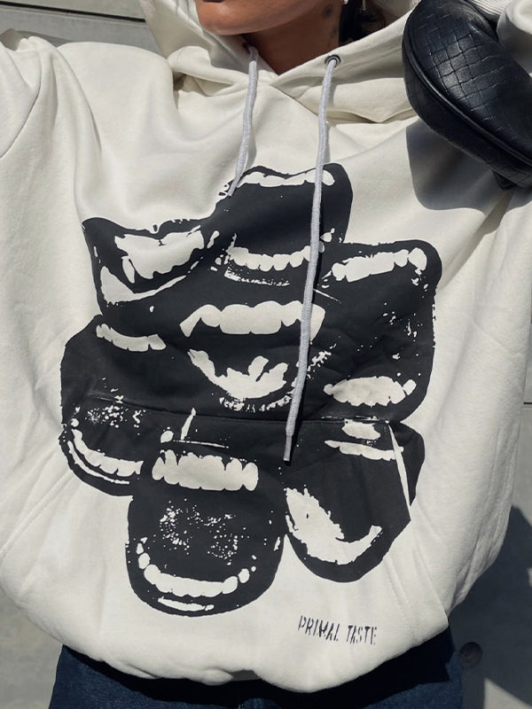 Mouth Print Hoodie