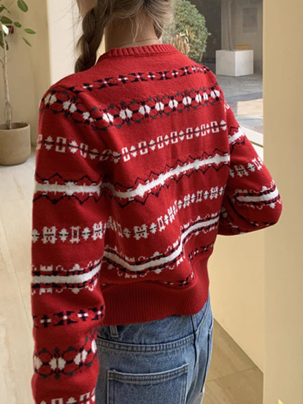 Red Stripes Cardigan