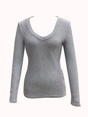 Solid-Coloured Versatile Stretch Fabric Long Sleeve