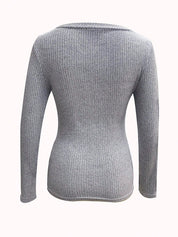 Solid-Coloured Versatile Stretch Fabric Long Sleeve
