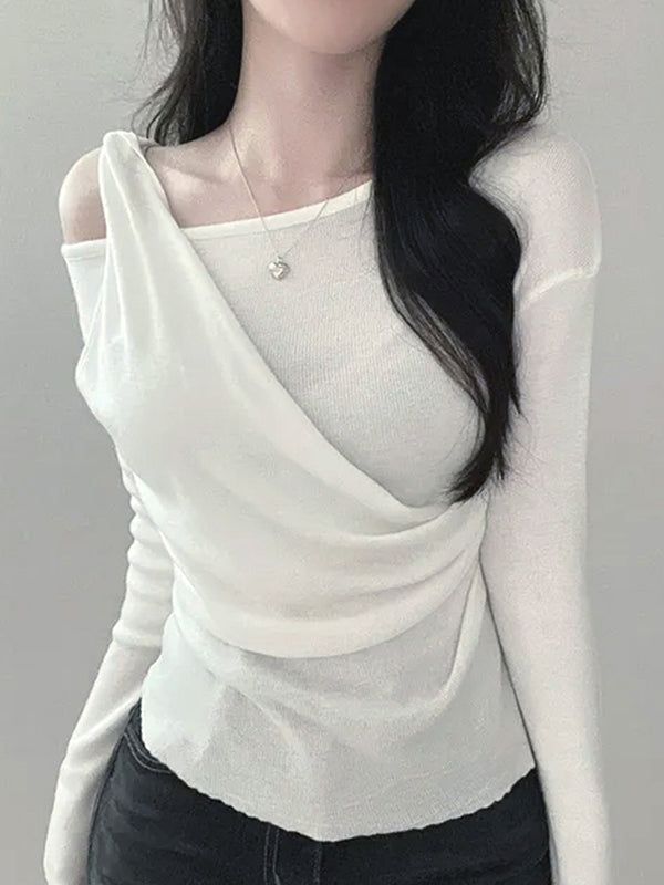 Spicy Girl'S Irregular Twist Long Sleeve