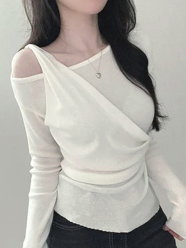 Spicy Girl'S Irregular Twist Long Sleeve