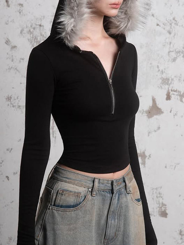 Fleece-Lined Hooded Jacket