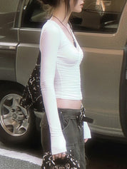 Tapered Silhouette Pleated Detailing Long Sleeve